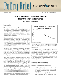 Union Members` Attitudes Toward Their Unions