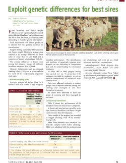 Exploit genetic differences for best sires