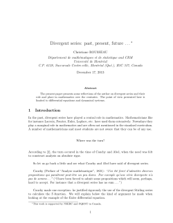 Divergent series: past, present, future