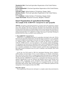 Smart Organization of Agricultural Knowledge