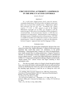 Circumventing Authority - Duke Law Scholarship Repository