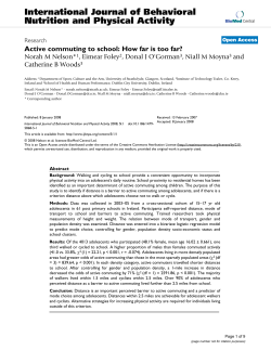 Active commuting to school: How far is too far?