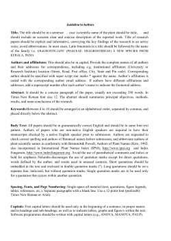 Title- The title should be in a sentence case (scientific