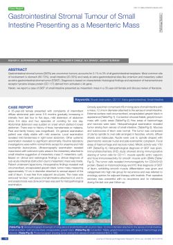 Gastrointestinal Stromal Tumour of Small Intestine Presenting as a