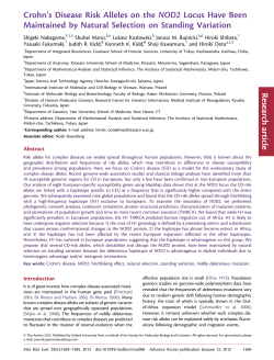 Crohn`s Disease Risk Alleles on the NOD2 Locus Have Been