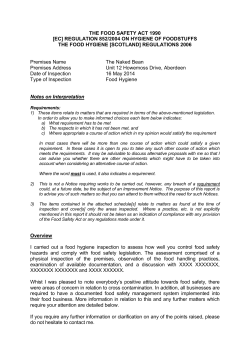 THE FOOD SAFETY ACT 1990 [EC