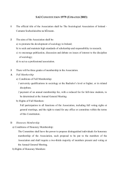 1 The official title of the Association shall be The Sociological