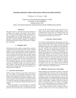 SENSOR-ASSISTED VIDEO MOSAICING FOR