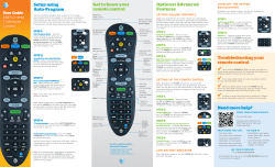 Get to know your remote control Need more help? Optional