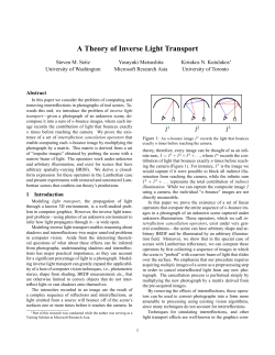A Theory of Inverse Light Transport