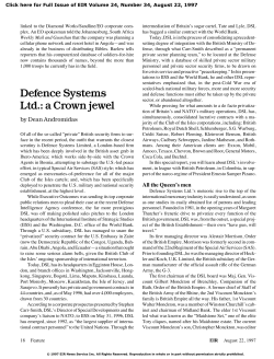 Defence Systems Ltd.: a Crown jewel