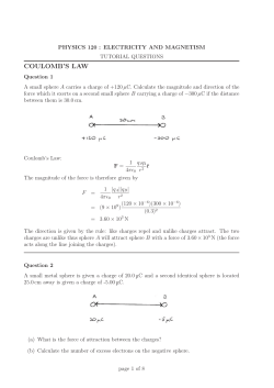 coulomb`s law - Physics at PMB