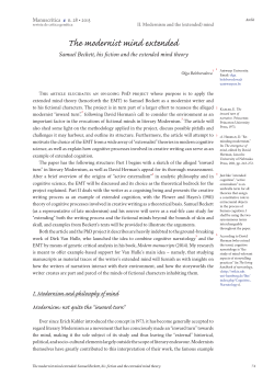 The modernist mind extended