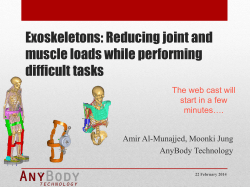 Presentation  - AnyBody Technology A/S