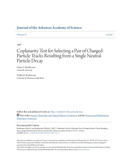Coplanarity Test for Selecting a Pair of Charged