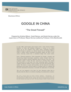 google in china - Duke University