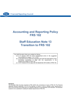 SEN 13 - Transition to FRS 102