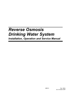 Reverse Osmosis Drinking Water System