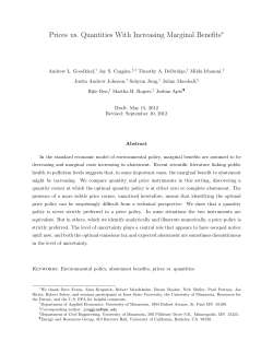 Prices vs. Quantities With Increasing Marginal Benefits