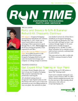 Parts and Service N-5/N-8 Summer Rebuild Kit Discounts Continue