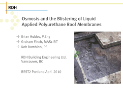 Osmosis and the Blistering of Liquid Applied Polyurethane Roof