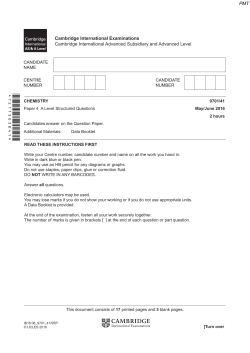 June 2016 (v1) QP - Paper 4 CIE Chemistry A-level