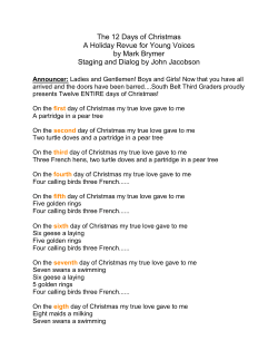 2013 Third Grade Holiday Program