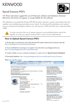Speed Camera POI`s