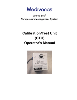 Calibration/Test Unit (CTU) Operator`s Manual