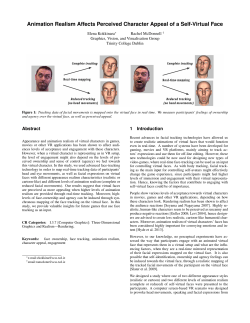 Animation Realism Affects Perceived Character Appeal of a Self