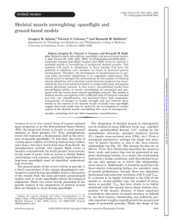 Skeletal muscle unweighting: spaceflight and ground
