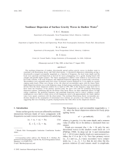 Nonlinear Dispersion of Surface Gravity Waves in Shallow Water*
