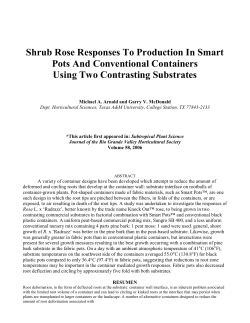 Shrub Rose Responses To Production In Smart Pots And