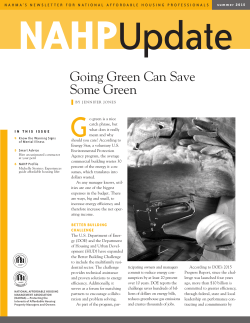 NAHP Update - National Affordable Housing Management Association