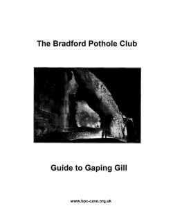 Guide to GG - Bradford Pothole Club