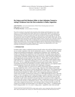 Do Voters and Poll Workers Differ in their Attitudes Toward e