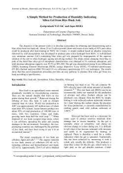 A Simple Method for Production of Humidity Indicating Silica Gel