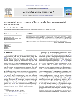 Assessment of tearing resistance of ductile metals: Using a new