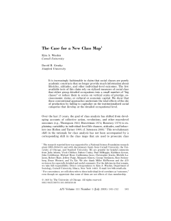 The Case for a New Class Map1