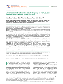 Childhood maltreatment in adult offspring of Portuguese war
