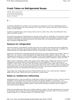 Fresh Takes on Refrigerated Soups