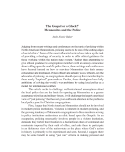 The Gospel or a Glock? Mennonites and the Police (The Conrad