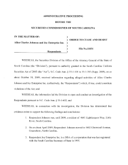 ) WHEREAS, the Securities Division of the Office of the Attorney
