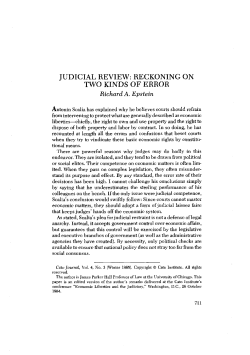Judicial Review Reckoning On Two Kinds Of Error