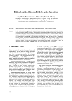 Hidden Conditional Random Fields for Action Recognition