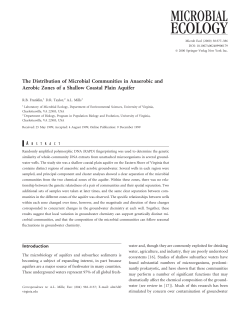 The Distribution of Microbial Communities in Anaerobic and Aerobic