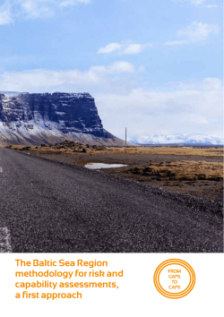 The Baltic Sea Region methodology for risk and capability