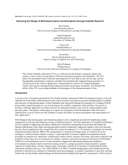 Improving the Design of Web-based Games and