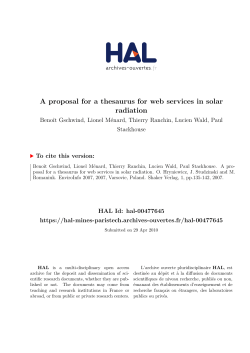 A proposal for a thesaurus for web services in solar radiation