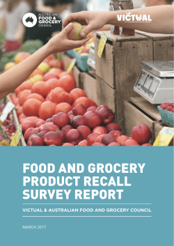 food and grocery product recall survey report